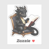 Een Black Dragon Reading Sticker (Vel)