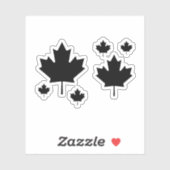 Een Black Maple Leaf Graphic, Canada, Canadees, es Sticker (Vel)