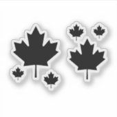 Een Black Maple Leaf Graphic, Canada, Canadees, es Sticker (Voorkant)