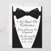 Een Black Stropdas Cancer Awareness Event Kaart (Voorkant)