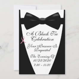 Een Black Stropdas Cancer Awareness Event Kaart
