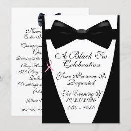 Een Black Stropdas Cancer Awareness Event Kaart