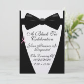 Een Black Stropdas Cancer Awareness Event Kaart (Staand voorkant)