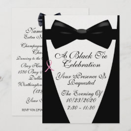 Een Black Stropdas Cancer Awareness Event Kaart