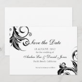 Een Black Stropdas Event - sla de datumkaarten op Save The Date (Voorkant / Achterkant)
