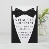 Een Black Stropdas Gala Event Kaart (Staand voorkant)