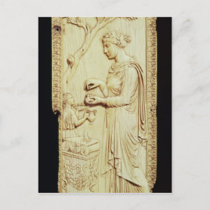 Een blad van de Symmachi Diptych Briefkaart