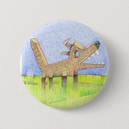 een bladerende hond. ronde button 5,7 cm (Voorkant)