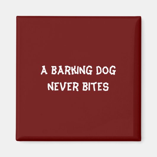Een blaffende hond bijt nooit magneet (Voorkant)