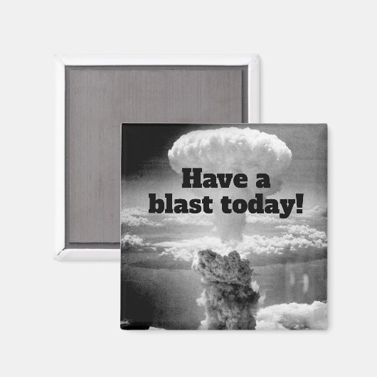 Een "Blast Fun Nuclear Atomic Bomb Test" hebben Magneet (Voorkant / Achterkant)