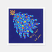 Een blauw Abstract kerstboom gepersonaliseerd fees Servet (Voorkant)