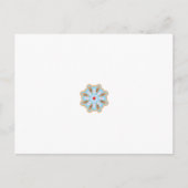 Een blauw-bruine bloem met een rood centrum briefkaart (Voorkant)