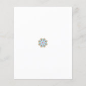 Een blauw-bruine bloem met een rood centrum flyer (Achterkant)