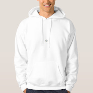 Een blauw-bruine bloem met een rood centrum hoodie