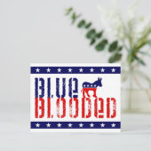 een blauw democratisch land . briefkaart (Staand voorkant)