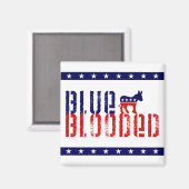 een blauw democratisch land . magneet (Voorkant / Achterkant)