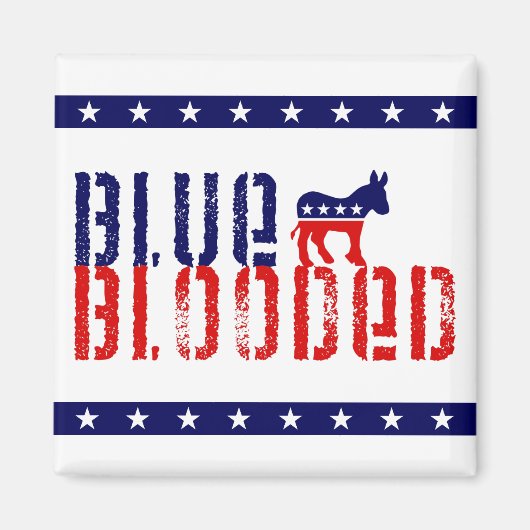 een blauw democratisch land . magneet (Voorkant)