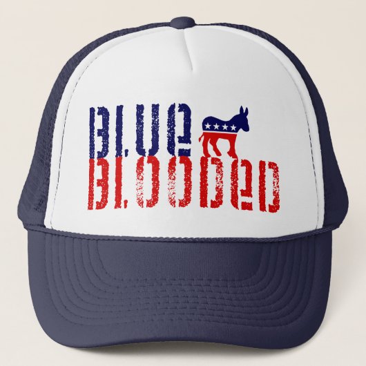 een blauw democratisch land . trucker pet (Voorkant)