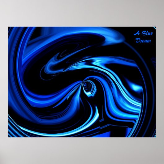 Een blauw droomPoster Poster (Voorkant)