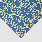 Een blauw en groen patroon met een witte achtergro tissuepapier (Detail)