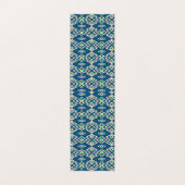 Een blauw en groen patroon met een witte achtergro visitekaartje (Binnenkant ongevouwen)