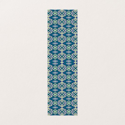 Een blauw en groen patroon met een witte achtergro visitekaartje (Binnenkant ongevouwen)