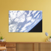 Een blauw en wit deel van de aarde canvas afdruk (Insitu (Woonkamer))