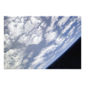 Een blauw en wit deel van de aarde foto afdruk (Voorkant)