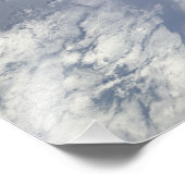 Een blauw en wit deel van de aarde foto afdruk (Hoek)