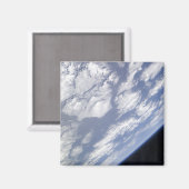 Een blauw en wit deel van de aarde magneet (Voorkant / Achterkant)