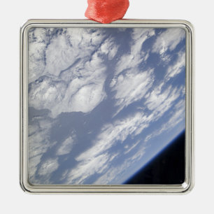 Een blauw en wit deel van de aarde metalen ornament