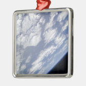 Een blauw en wit deel van de aarde metalen ornament (Links)