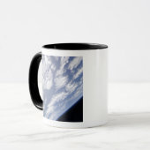 Een blauw en wit deel van de aarde mok (Voorkant links)