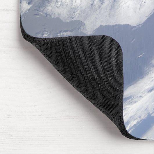 Een blauw en wit deel van de aarde muismat (Hoek)