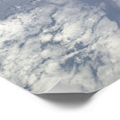 Een blauw en wit deel van de aarde poster (Hoek)