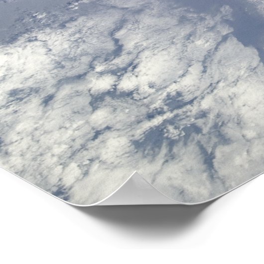 Een blauw en wit deel van de aarde poster (Hoek)