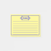 Een blauw  geoctrooieerd Titel Grafisch Post-it® Notes (Voorkant)