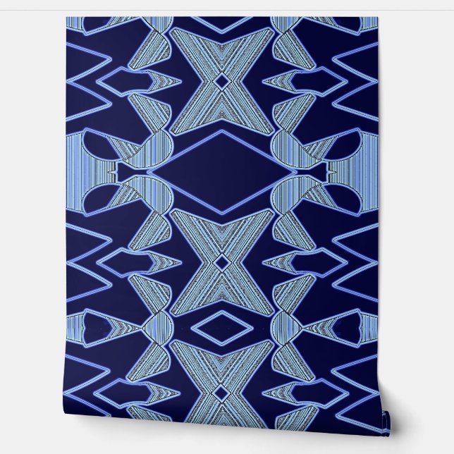 Een blauw gestructureerd "Ratti_Creative_Arts" beh Behang (Afrollen)