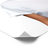 Een blauw haarmodel met Gildan T-shirt Poster (Hoek)