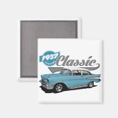 Een blauw Klassiek Magneet (Voorkant / Achterkant)