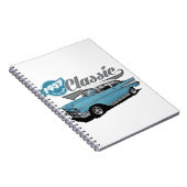 Een blauw Klassiek Notitieboek (Rechterzijde)