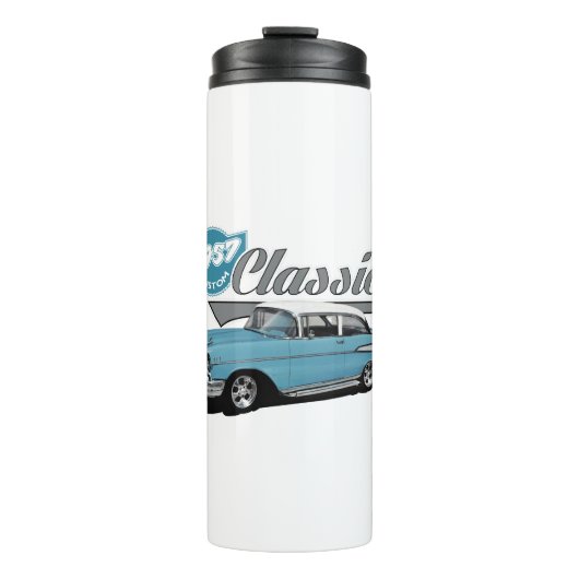 Een blauw Klassiek Thermosbeker (Voorkant)