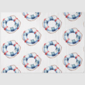 Een blauw Nautical Series Design 5 Tissuepapier (Voorkant)