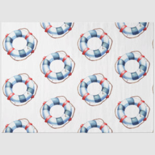 Een  blauw Nautical Series Design 5 Tissuepapier