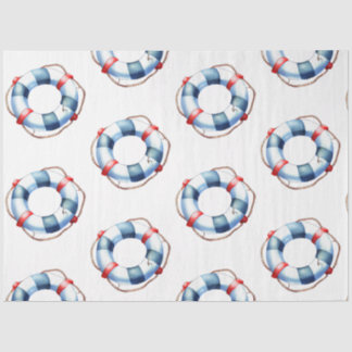 Een  blauw Nautical Series Design 5 Tissuepapier