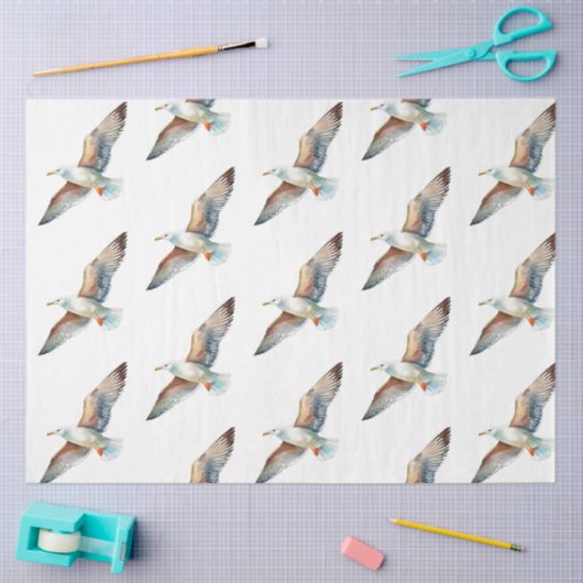 Een blauw Nautisch Series Design 4 Tissuepapier (Craft)