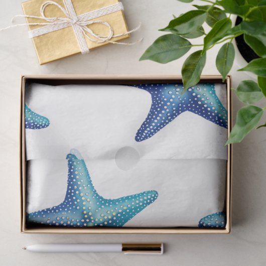 Een  blauw Nautisch Series-ontwerp 6 Tissuepapier (Geschenk)