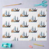 Een blauw ontwerp uit de Nautical Series 12 Tissuepapier (Craft)