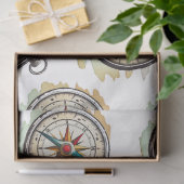 Een  blauw ontwerp uit de Nautische reeks 7 Tissuepapier (Geschenk)