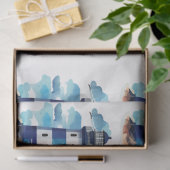 Een  blauw ontwerp van de Nautische Reeks 9 Tissuepapier (Geschenk)